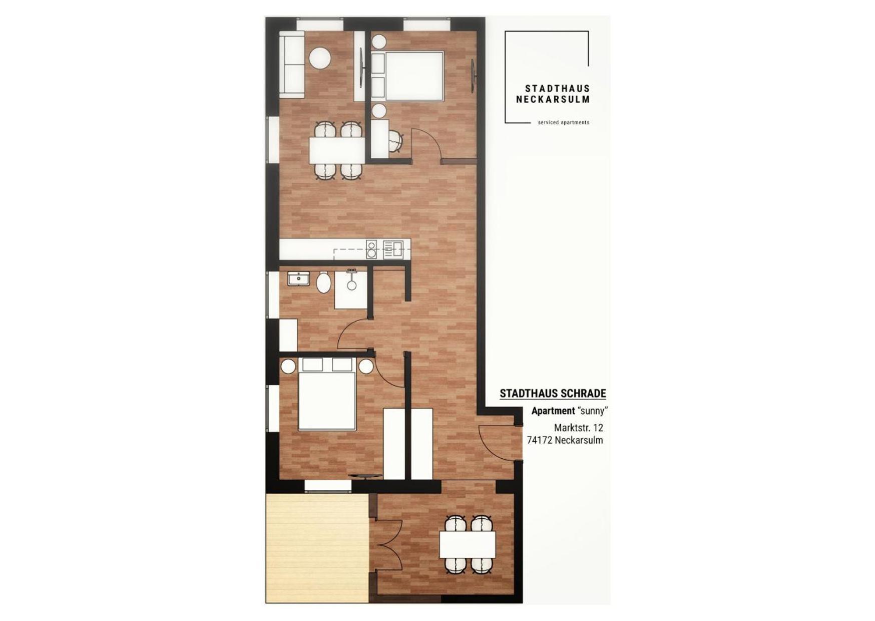 Stadthaus Neckarsulm Serviced Apartments - Stadthaus Schrade Εξωτερικό φωτογραφία